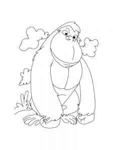 Happy Gorilla coloring page