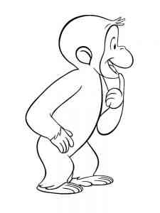 Funny cartoon Ape coloring page
