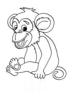 Ape is resting coloring page