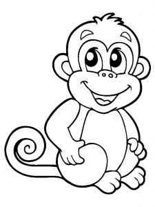 Cute Ape coloring page