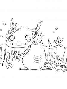 Funny Axolotl coloring page
