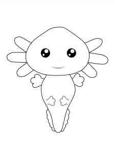 Baby Axolotl coloring page