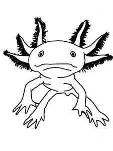 Free Axolotl coloring page