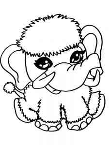 Baby Mammoth coloring page