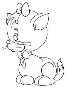 Kitten coloring page