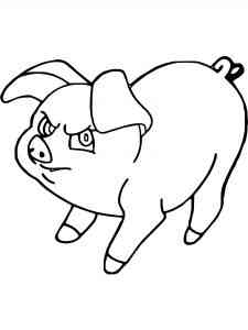 Angry Baby Pig coloring page