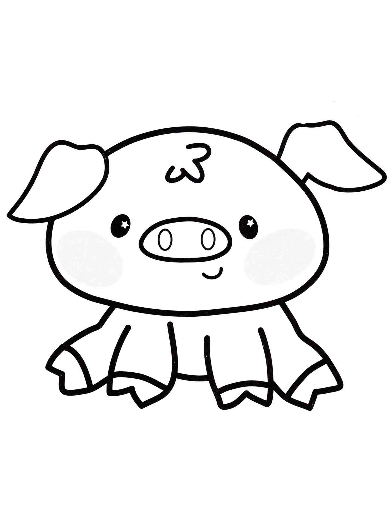 Cute Baby Pig coloring page