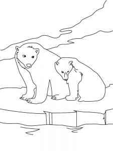Two Polar Bear coloring page
