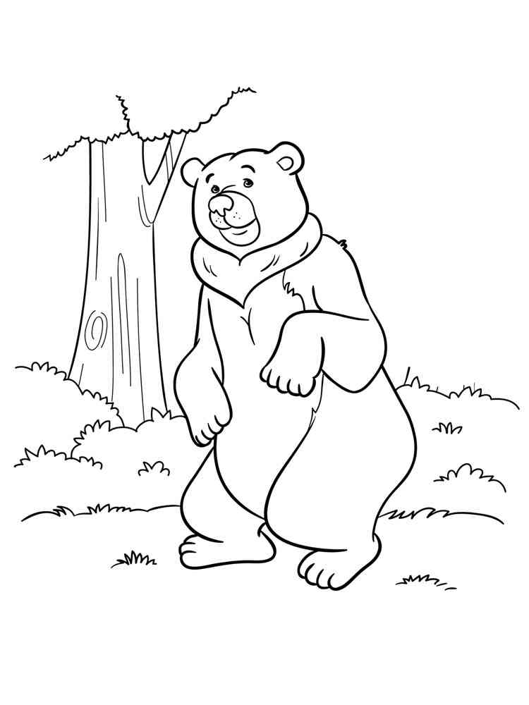 Cartoon Bear coloring page