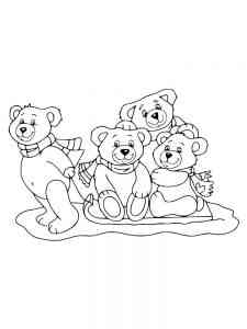 Four Bears coloring page