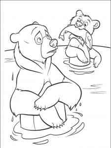 Bears bathe coloring page