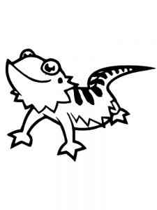 Cartoon Bearded Dragon coloring page