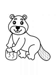 Drawing Beaver coloring page
