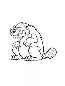 Angry Beaver coloring page