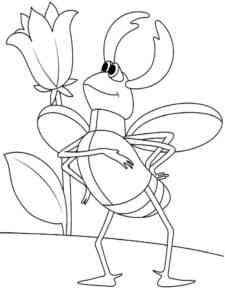 Cartoon Cockchafer coloring page