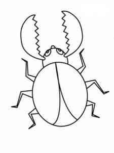 Cartoon Stag Beetle coloring page
