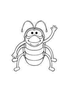 Cartoon Beetle coloring page