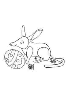 Bilby with Easter Egg coloring page