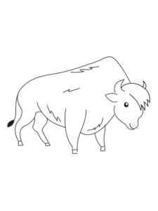 Cute Bison coloring page