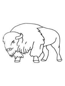 Angry American Bison coloring page