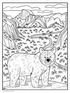 Cute Black Bear coloring page