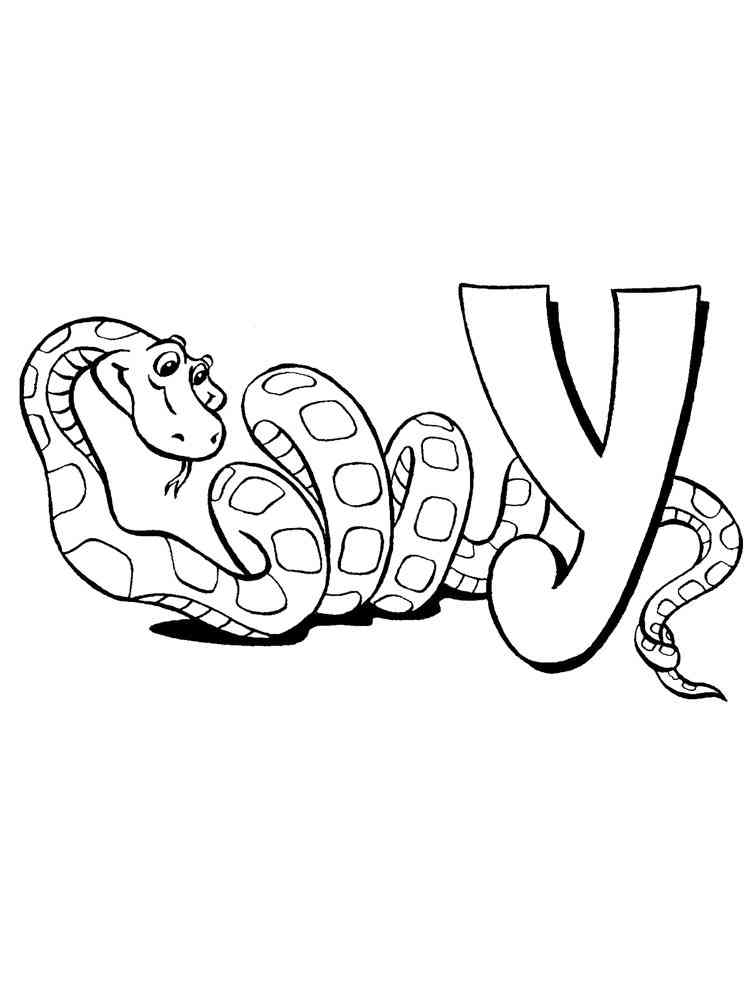 Simple Boa Constrictor coloring page