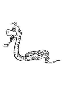 Simple Cartoon Boa Constrictor coloring page