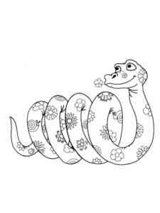 Cute Boa Constrictor coloring page