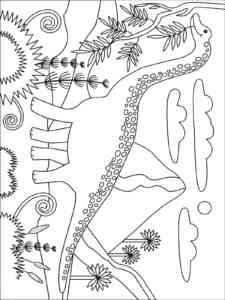 Cute Brachiosaurus coloring page
