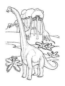 Dinosaurs Brachiosaurus coloring page