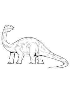Easy Brontosaurus 2 coloring page