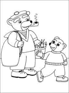 Cartoon Brown Bears coloring page