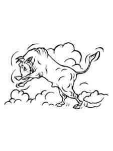 Scary Bull coloring page