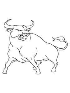 Big Angry Bull coloring page
