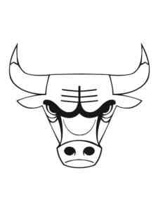 Chicago Bulls Logo coloring page