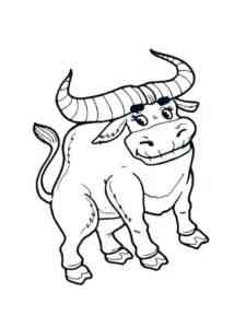 Easy Bull coloring page