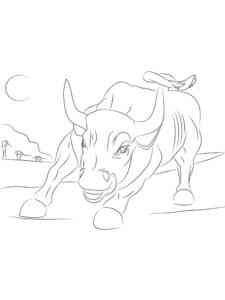 Wall Street Bull coloring page