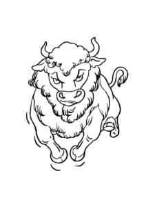 Bull Running coloring page