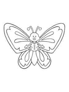Simple Cartoon Butterfly coloring page