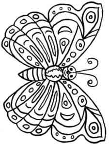 Funny Butterfly coloring page