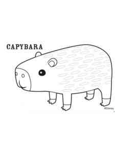Cartoon Capybara coloring page