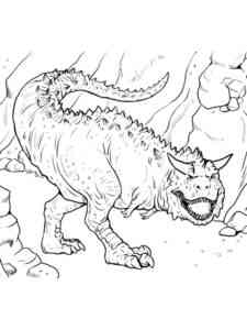 Carnotaurus hunter coloring page