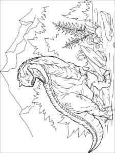 Angry Carnotaurus coloring page