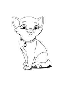 Simple Cartoon Cat coloring page