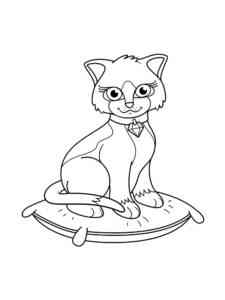 Cats on the Pillow coloring page