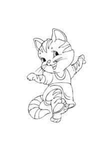 Dancing Cat coloring page