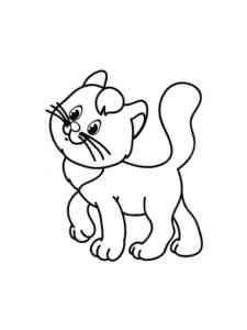 Simple Cat coloring page