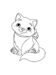 Happy Kitten coloring page