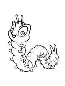 Cute Caterpillar coloring page