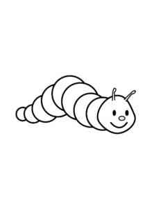 Easy Caterpillar coloring page